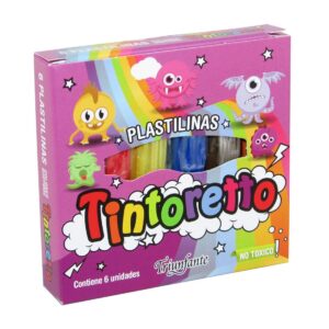 plastilina tintoretto colores surtidos 6un x 20gr